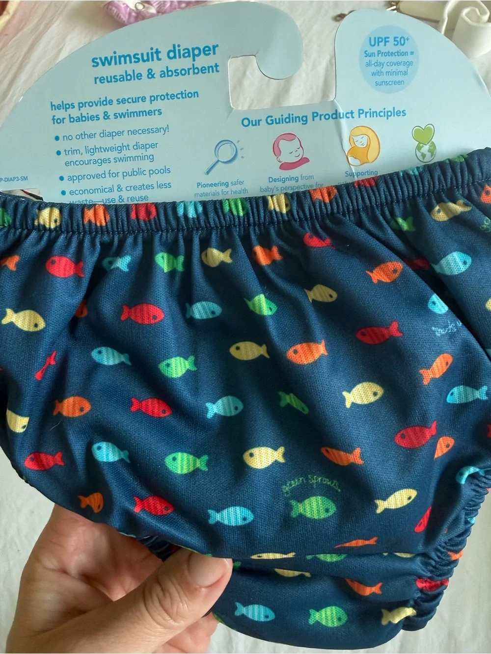 Infant Swim Diaper - Fish Print Navy/Multicolor